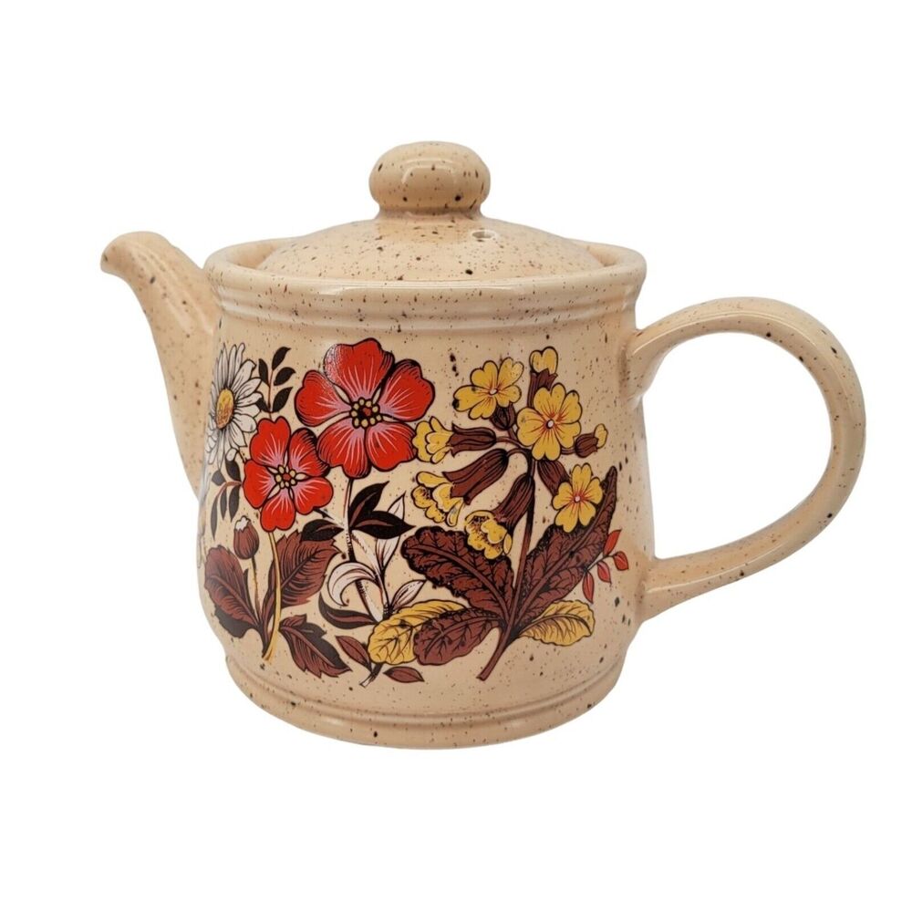 Vintage Sadler English Teapot Made in England Floral Daisy Flowers Country Style